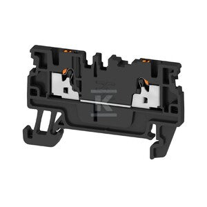 Blok zacisku przelotowego, PUSH IN, czarny, 1.5 mm2, 17.5 A, 500 V, liczba przyłączeń: 2, A2C 1.5 BK