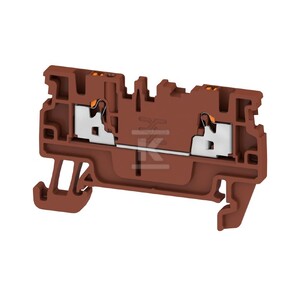 Blok zacisku przelotowego, PUSH IN, brązowy, 1.5 mm2, 17.5 A, 500 V, liczba przyłączeń: 2, A2C 1.5 BR