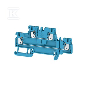 Zacisk modułowy wielorzędowy, PUSH IN, niebieski, 1.5 mm2, 500 V, liczba przyłączeń: 4, liczba poziomów: 2, TS 35, V-0, A2T 1.5 BL
