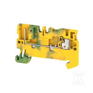 Złączka wtykowa, PUSH IN, zielony / żółty, 1.5 mm2, 0 A, 500 V, liczba przyłączeń: 2, liczba poziomów: 1, TS 35, APGTB 1.5 PE 2C/1
