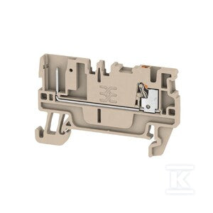 Złączka wtykowa, PUSH IN, Ciemnobeżowy, 1.5 mm2, 17.5 A, 500 V, liczba przyłączeń: 2, liczba poziomów: 1, TS 35, APGTB 1.5 FT 2C/1
