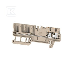 Złączka wtykowa, PUSH IN, Ciemnobeżowy, 1.5 mm2, 17.5 A, 500 V, liczba przyłączeń: 4, liczba poziomów: 1, TS 35, APGTB 1.5 FT 4C/2