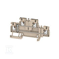 Zacisk modułowy wielorzędowy, PUSH IN, Ciemnobeżowy, 1.5 mm2, 500 V, liczba przyłączeń: 4, liczba poziomów: 2, TS 35, V-0, A2T 1.5 VL