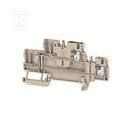Złączka wtykowa, PUSH IN, Ciemnobeżowy, 1.5 mm2, 17.5 A, 500 V, liczba przyłączeń: 4, liczba poziomów: 2, TS 35, APGTB 1.5 2T VL 4C/2