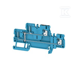 Złączka wtykowa, PUSH IN, niebieski, 1.5 mm2, 17.5 A, 500 V, liczba przyłączeń: 4, liczba poziomów: 2, TS 35, APGTB 1.5 2T VL 4C/2 BL