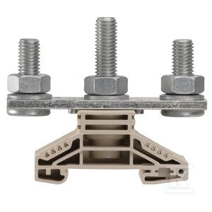 Złączka kołkowa, Przyłącze sworzniowe, Ciemnobeżowy, 120 mm2, 269 A, 1000 V, liczba przyłączeń: 2, liczba poziomów: 1, TS 35, V-0, Wemid, WF 10/2BZ