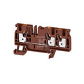 Blok zacisku przelotowego, PUSH IN, brązowy, 4 mm2, 32 A, 800 V, liczba przyłączeń: 3, A3C 4 BR