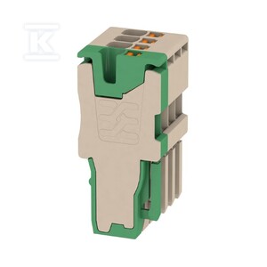 Wtyczka (terminal), PUSH IN, 1.5 mm2, 17.5 A, 500 V, liczba przyłączeń: 4, Liczba biegunów: 4, Szerokość: 14 mm, APG 1.5/4-3BG-GN