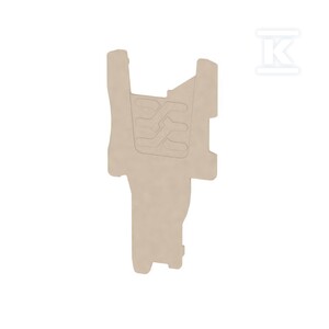 Płytka końcowa do złączek, Ciemnobeżowy, Wysokość: 14 mm, Szerokość: 0.5 mm, V-0, Wemid, zatrzaskowe: Tak, MCV APG 1.5