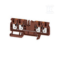 Blok zacisku przelotowego, PUSH IN, brązowy, 4 mm2, 32 A, 800 V, liczba przyłączeń: 4, A4C 4 BR