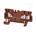 Blok zacisku przelotowego, PUSH IN, brązowy, 1.5 mm2, 17.5 A, 500 V, liczba przyłączeń: 3, A3C 1.5 BR