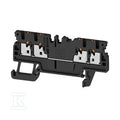 Blok zacisku przelotowego, PUSH IN, czarny, 1.5 mm2, 17.5 A, 500 V, liczba przyłączeń: 4, A4C 1.5 BK