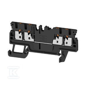 Blok zacisku przelotowego, PUSH IN, czarny, 1.5 mm2, 17.5 A, 500 V, liczba przyłączeń: 4, A4C 1.5 BK