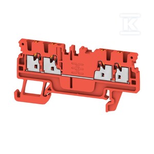 Blok zacisku przelotowego, PUSH IN, czerwony, 1.5 mm2, 17.5 A, 500 V, liczba przyłączeń: 4, A4C 1.5 RD