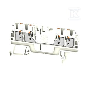 Blok zacisku przelotowego, PUSH IN, biały, 1.5 mm2, 17.5 A, 500 V, liczba przyłączeń: 4, A4C 1.5 WT