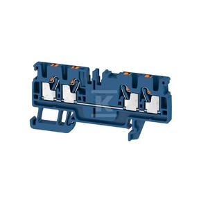 Blok zacisku przelotowego, PUSH IN, Ciemnoniebieski, 2.5 mm2, 24 A, 800 V, liczba przyłączeń: 4, A4C 2.5 DBL