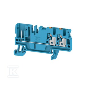 Złączka wtykowa, PUSH IN, niebieski, 2.5 mm2, 24 A, 800 V, liczba przyłączeń: 3, liczba poziomów: 1, TS 35, APGTB 2.5 FT 3C/1 BL