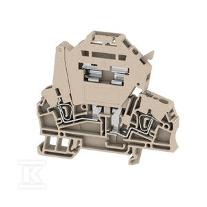 Zacisk bezpiecznika, złącze sprężynowe, Ciemnobeżowy, 2.5 mm2, 6.3 A, 500 V, liczba przyłączeń: 2, liczba poziomów: 1, TS 35, ZSI 2.5/QV
