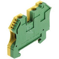 Zacisk PE, złącze śrubowe, zielony / żółty, 10 mm2, 1000 V, liczba przyłączeń: 2, liczba poziomów: 1, TS 35, V-0, Wemid, WPE 10/ZR