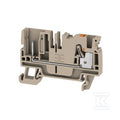 Złączka wtykowa, PUSH IN, Ciemnobeżowy, 4 mm2, 32 A, 800 V, liczba przyłączeń: 2, liczba poziomów: 1, TS 35, APGTB 4 FT 2C/1