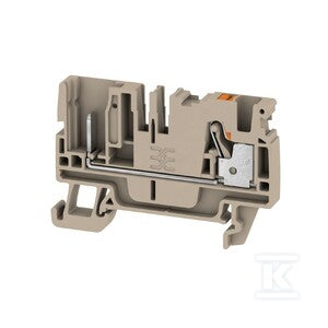 Złączka wtykowa, PUSH IN, Ciemnobeżowy, 4 mm2, 32 A, 800 V, liczba przyłączeń: 2, liczba poziomów: 1, TS 35, APGTB 4 FT 2C/1