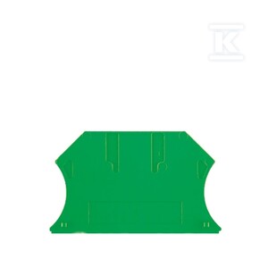 Płytka końcowa do złączek, zielony, Wysokość: 56 mm, Szerokość: 1.5 mm, V-0, Wemid, zatrzaskowe: Nie, WAP 2.5-10 GN