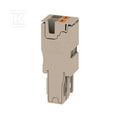 Wtyczka (terminal), PUSH IN, 4 mm2, 32 A, 800 V, liczba przyłączeń: 2, Liczba biegunów: 2, Szerokość: 12.2 mm, APG 4/2