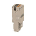 Wtyczka (terminal), PUSH IN, 4 mm2, 32 A, 800 V, liczba przyłączeń: 3, Liczba biegunów: 3, Szerokość: 18.3 mm, APG 4/3