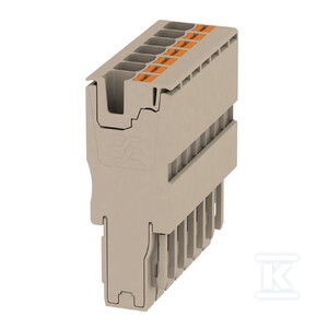 Wtyczka (terminal), PUSH IN, 4 mm2, 32 A, 800 V, liczba przyłączeń: 7, Liczba biegunów: 7, Szerokość: 42.7 mm, APG 4/7