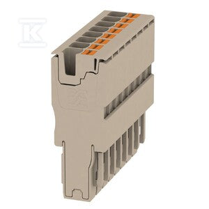 Wtyczka (terminal), PUSH IN, 4 mm2, 32 A, 800 V, liczba przyłączeń: 8, Liczba biegunów: 8, Szerokość: 48.8 mm, APG 4/8