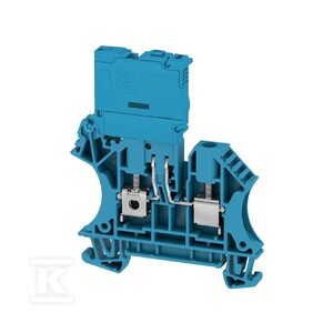 Zacisk bezpiecznika, złącze śrubowe, niebieski, 4 mm2, 6.3 A, 150 V, liczba przyłączeń: 2, liczba poziomów: 1, TS 35, WFS 4 60-150V BL