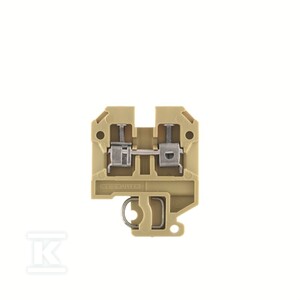 Złączka do termoelementów, złącze śrubowe, beżowy / żółty, 2.5 mm2, liczba przyłączeń: 2, liczba poziomów: 1, TS 32, V-2, PA 66, SAK 2.5/TC FE
