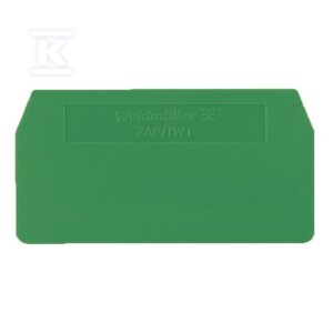 Płyta separacyjna (terminal), zielony, Wysokość: 59.5 mm, Szerokość: 2 mm, V-0, Wemid, ZAP/TW 1 GN