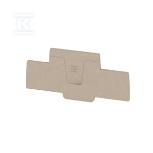 Płytka końcowa do złączek, Ciemnobeżowy, Wysokość: 98.5 mm, Szerokość: 2.1 mm, V-0, Wemid, zatrzaskowe: Tak, AEP 2T 4