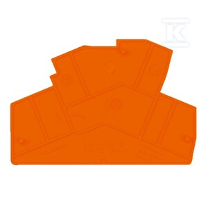 Płytka końcowa do złączek, pomarańczowy, Wysokość: 77.81 mm, Szerokość: 2 mm, V-0, Wemid, zatrzaskowe: Nie, ZAP ZDK 4-2 OR
