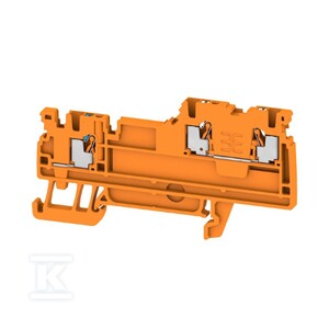 Złączka inicjatora/elementu wykonawczego, PUSH IN, pomarańczowy, 1.5 mm2, 13.5 A, 250 V, liczba przyłączeń: 3, liczba poziomów: 2, TS 35, AIO21 1.5 SO OR