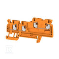 Złączka inicjatora/elementu wykonawczego, PUSH IN, pomarańczowy, 1.5 mm2, 13.5 A, 250 V, liczba przyłączeń: 4, liczba poziomów: 1, TS 35, AIO21 1.5 SI OR