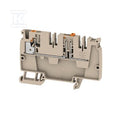 Blok zacisku przelotowego, PUSH IN, Ciemnobeżowy, 4 mm2, 20 A, 250 V, liczba przyłączeń: 1, AAP21 4 DT OR