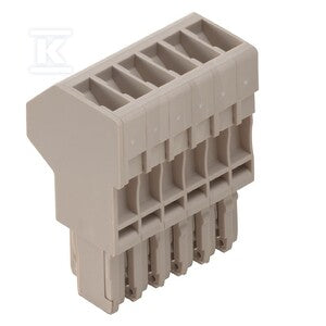 Wtyczka (terminal), złącze śrubowe, 2.5 mm2, 24 A, 500 V, liczba przyłączeń: 6, Liczba biegunów: 6, Szerokość: 31.6 mm, WP 2.5/1AN/6