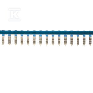 Złącze krosujące (terminal), przykręcany, niebieski, 17.5 A, Liczba biegunów: 50, Raster w mm: 6.20, Izolowany: Tak, Szerokość: 4.2 mm, VQB 1.5/50 BL