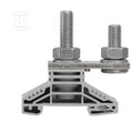 Złączka kołkowa, Przyłącze sworzniowe, szary, 120 mm2, 269 A, 1000 V, liczba przyłączeń: 2, liczba poziomów: 1, TS 35, V-0, Wemid, WF 10-8/2BZ GR