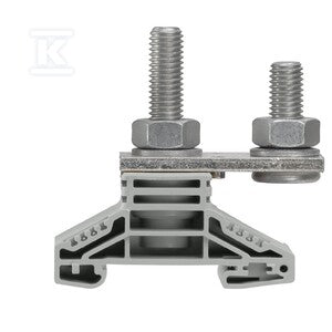 Złączka kołkowa, Przyłącze sworzniowe, szary, 120 mm2, 269 A, 1000 V, liczba przyłączeń: 2, liczba poziomów: 1, TS 35, V-0, Wemid, WF 10-8/2BZ GR