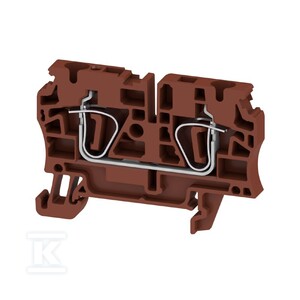 Blok zacisku przelotowego, złącze sprężynowe, brązowy, 4 mm2, 32 A, 800 V, liczba przyłączeń: 2, ZDU 4 BR