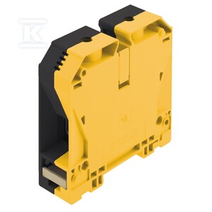 Blok zacisku przelotowego, złącze śrubowe, czarny/żółty, 120 mm2, 269 A, 1000 V, liczba przyłączeń: 2, WDU 95N/120N GE/SW