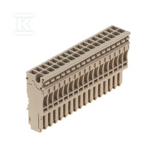 Wtyczka (terminal), złącze wtykowe, 2.5 mm2, 24 A, 500 V, liczba przyłączeń: 17, Liczba biegunów: 17, Szerokość: 86.7 mm, ZP 2.5/1AN/17