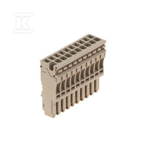 Wtyczka (terminal), złącze wtykowe, 2.5 mm2, 24 A, 500 V, liczba przyłączeń: 10, Liczba biegunów: 10, Szerokość: 51 mm, ZP 2.5/1AN/10