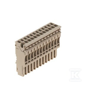 Wtyczka (terminal), złącze wtykowe, 2.5 mm2, 24 A, 500 V, liczba przyłączeń: 12, Liczba biegunów: 12, Szerokość: 61.2 mm, ZP 2.5/1AN/12