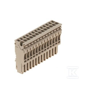Wtyczka (terminal), złącze wtykowe, 2.5 mm2, 24 A, 500 V, liczba przyłączeń: 13, Liczba biegunów: 13, Szerokość: 66.3 mm, ZP 2.5/1AN/13