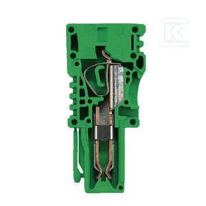 Wtyczka (terminal), złącze sprężynowe, 4 mm2, 32 A, 800 V, liczba przyłączeń: 1, Liczba biegunów: 1, Szerokość: 6.5 mm, ZP 4/1AN GN