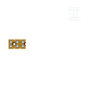 Jedno- oraz wielobiegunowe listwy zaciskowe, złącze śrubowe, Jasnożółty, 2.5 mm2, 24 A, 400 V, liczba przyłączeń: 6, liczba poziomów: 1, MK 3/3